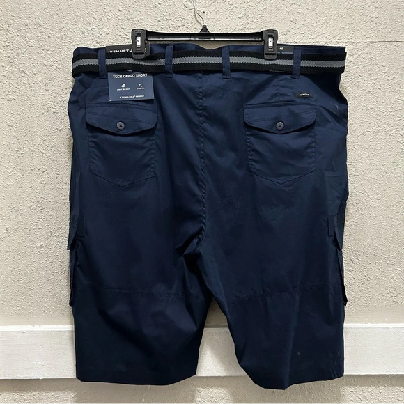 Kenneth Cole Men's Mobility Tech Cargo Navy Shorts NWT With Belt Size 46 - Picture 7 of 7